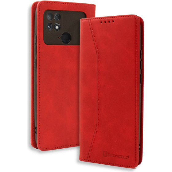 Bodycell Book Case Pu Leather Xiaomi Poco C40 Red - (04-00976)