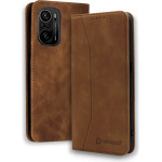 Bodycell Book Case Pu Leather Xiaomi Poco F3 5G Brown - (04-00653)