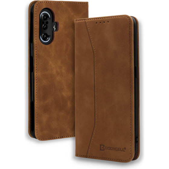 Bodycell Book Case Pu Leather Xiaomi Poco F3 GT Brown - (04-00842)