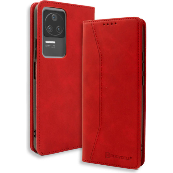 Bodycell Book Case Pu Leather Xiaomi Poco F4 5G Red - (04-00958)