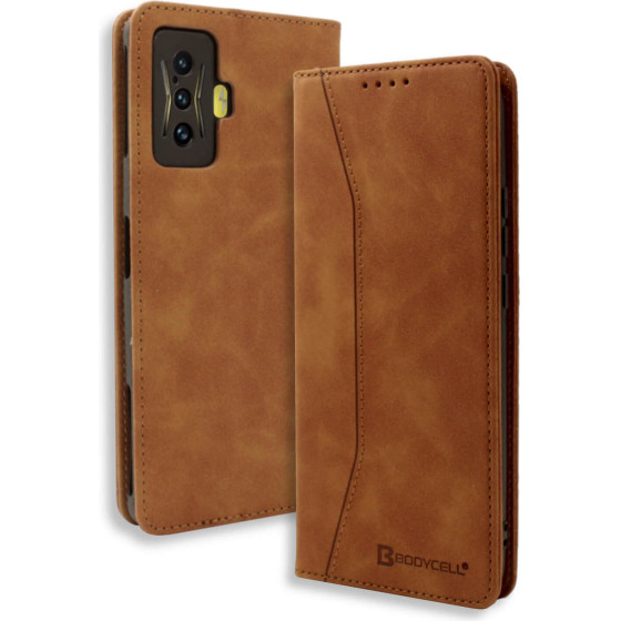 Bodycell Book Case Pu Leather Xiaomi Poco F4 GT 5G Brown - (04-00987)