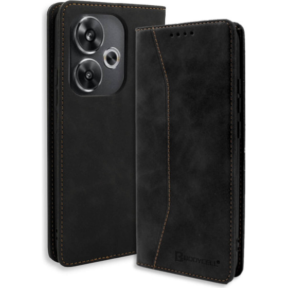 Bodycell Book Case Pu Leather Xiaomi Poco F6 5G Black - (BB-00093)