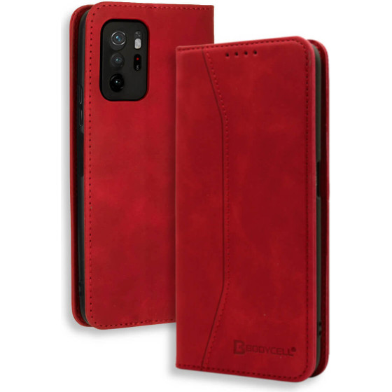 Bodycell Book Case Pu Leather Xiaomi Poco M3 Pro 4G/5G Red - (04-00810)