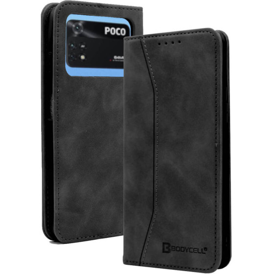 Bodycell Book Case Pu Leather Xiaomi Poco M4 Pro Black - (04-00570)