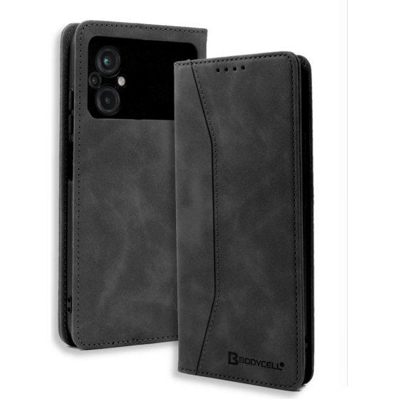 Bodycell Book Case Pu Leather Xiaomi Poco M5 Black - (04-01031)