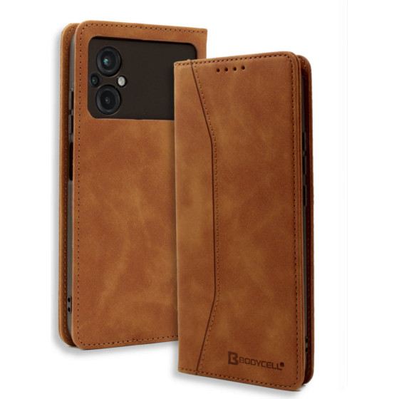 Bodycell Book Case Pu Leather Xiaomi Poco M5 Brown - (04-01032)