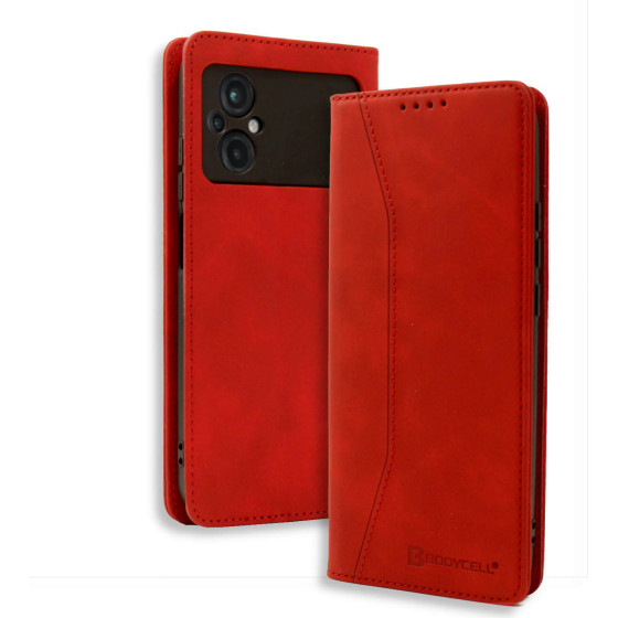 Bodycell Book Case Pu Leather Xiaomi Poco M5 Red - (04-01033)