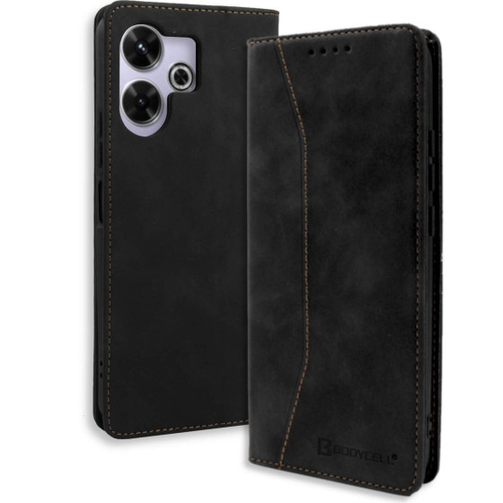 Bodycell Book Case Pu Leather Xiaomi Poco M6 4G/M6 Plus 5G Black - (BB-00150)