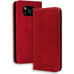 Bodycell Book Case Pu Leather Xiaomi Poco X3 NFC/X3 Pro Red - (04-00651)