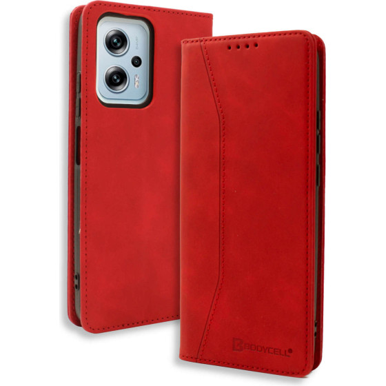 Bodycell Book Case Pu Leather Xiaomi Poco X4 GT 5G Red - (04-00991)