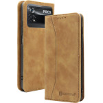 Bodycell Book Case Pu Leather Xiaomi Poco X4 Pro 5G Brown - (04-00909)