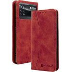 Bodycell Book Case Pu Leather Xiaomi Poco X4 Pro 5G Red - (04-00910)