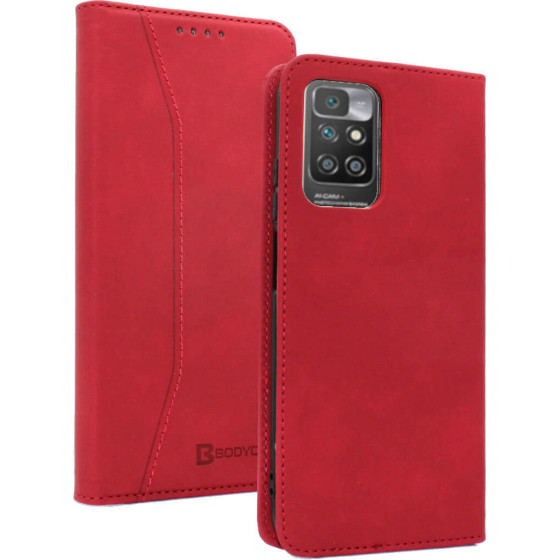 Bodycell Book Case Pu Leather Xiaomi Redmi 10/Note 11 4G Red - (04-00825)