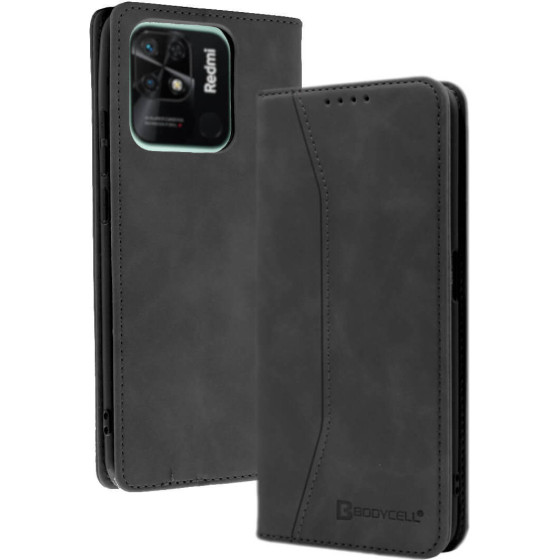 Bodycell Book Case Pu Leather Xiaomi Redmi 10c Black - (04-00980)