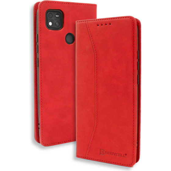 Bodycell Book Case Pu Leather Xiaomi Redmi 10A Red - (04-00994)