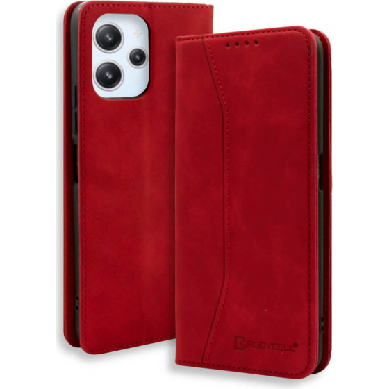 Bodycell Book Case Pu Leather Xiaomi Redmi 12 4G/5G Red - (04-01201)