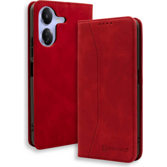Bodycell Book Case Pu Leather Xiaomi Redmi 13C 4G/Poco C65 Red - (BB-00071)