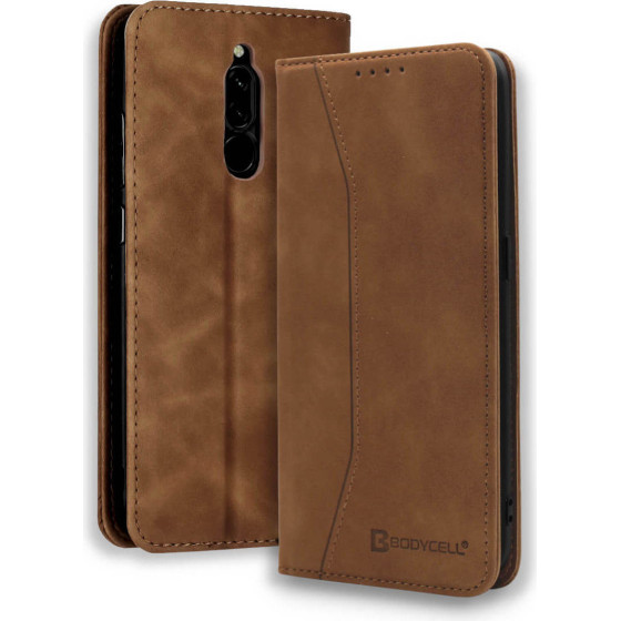 Bodycell Book Case Pu Leather Xiaomi Redmi 8 Brown - (04-00424)