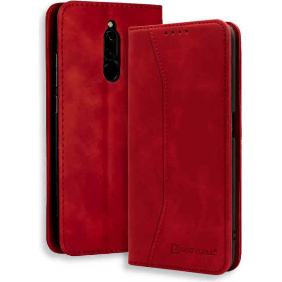 Bodycell Book Case Pu Leather Xiaomi Redmi 8 Red - (04-00423)