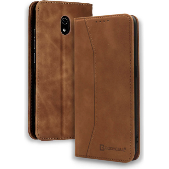 Bodycell Book Case Pu Leather Xiaomi Redmi 8A Brown - (04-00429)
