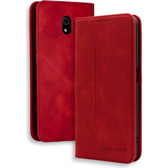 Bodycell Book Case Pu Leather Xiaomi Redmi 8A Red - (04-00428)