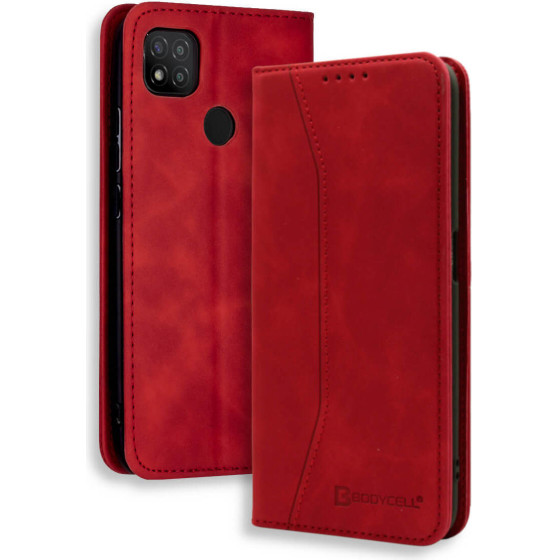 Bodycell Book Case Pu Leather Xiaomi Redmi 9C/9C NFC Red - (04-00443)