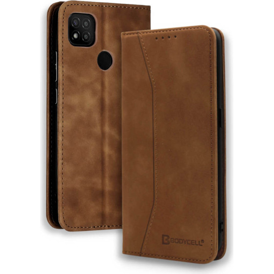 Bodycell Book Case Pu Leather Xiaomi Redmi 9C/9C NFC Brown - (04-00444)