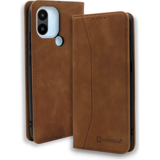 Bodycell Book Case Pu Leather Xiaomi Redmi A1+/A2+ Brown - (04-01165)
