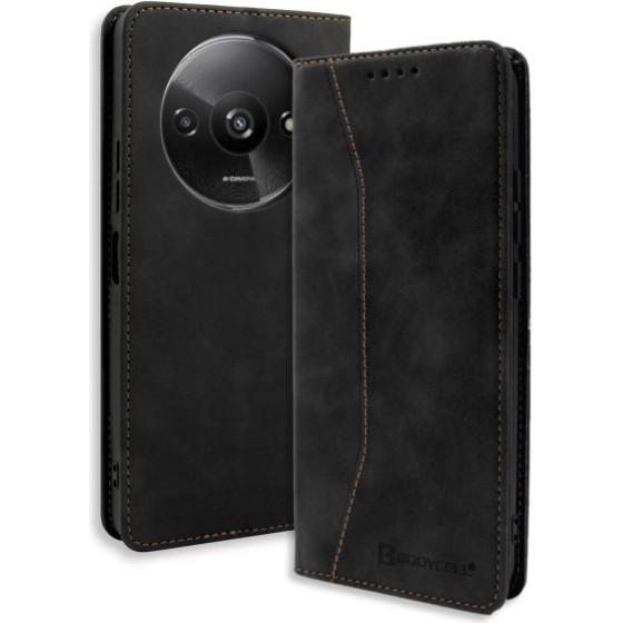 Bodycell Book Case Pu Leather Xiaomi Redmi A3 4G Black - (BB-00084)