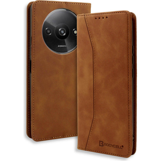 Bodycell Book Case Pu Leather Xiaomi Redmi A3 4G Brown - (BB-00085)