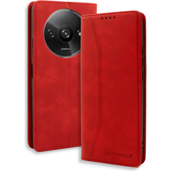 Bodycell Book Case Pu Leather Xiaomi Redmi A3 4G Red - (BB-00086)
