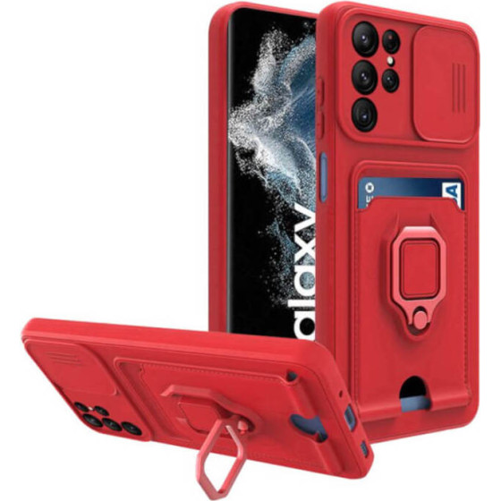 Bodycell Multifunction Case �� ������� Samsung S22 Ultra 5G Red - (BM-00074)