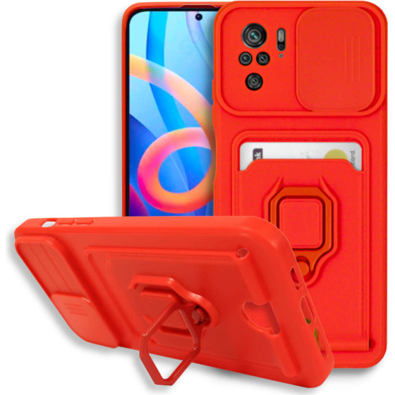 Bodycell Multifunction Case �� ������� Xiaomi Note 10 4G/10s/Poco M5s Red - (BM-00098)