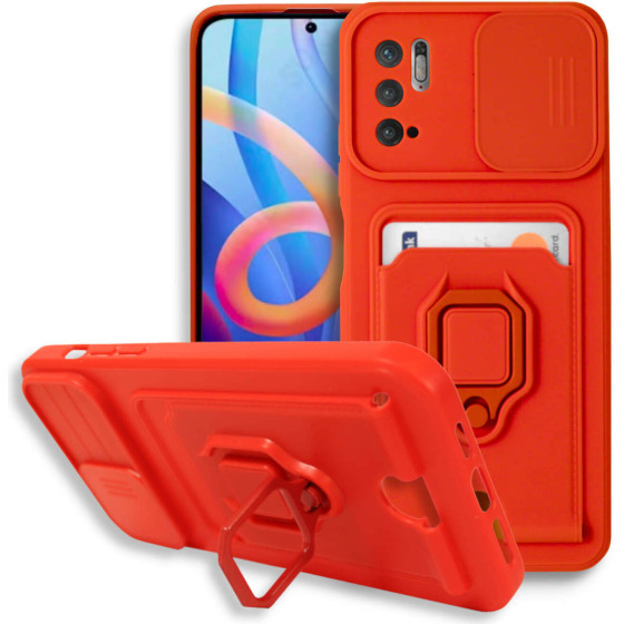 Bodycell Multifunction Case �� ������� Xiaomi Note 10 5G/Note 10T 5G/Poco M3 Pro 4G/5G Red - (BM-00092)