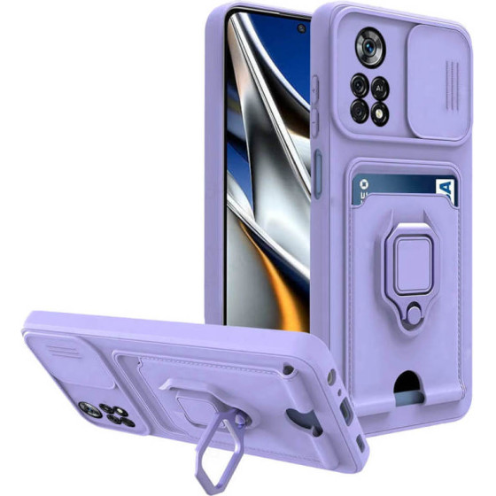 Bodycell Multifunction Case �� ������� Xiaomi Poco X4 Pro 5G Purple - (BM-00146)