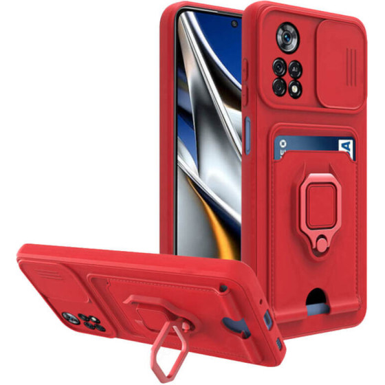 Bodycell Multifunction Case �� ������� Xiaomi Poco X4 Pro 5G Red - (BM-00147)