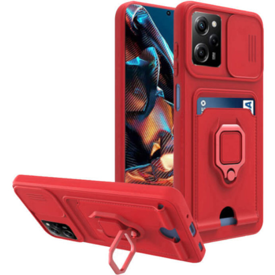 Bodycell Multifunction Case �� ������� Xiaomi Poco X5 Pro/Note 12 Pro Red - (BM-00153)