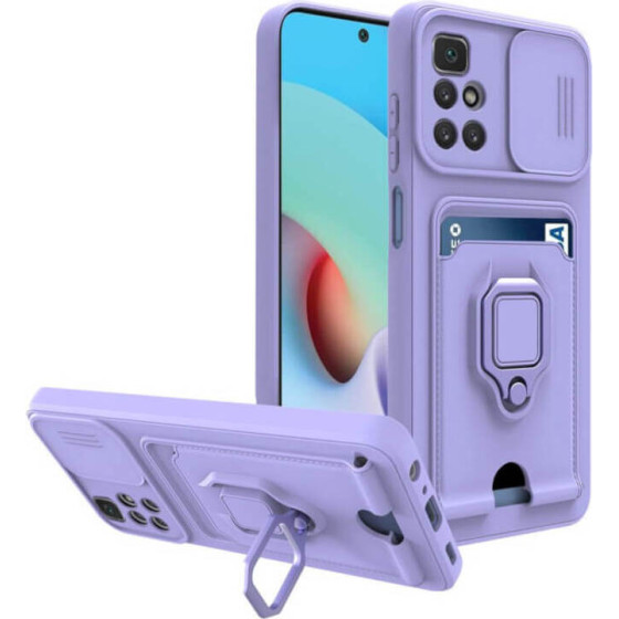 Bodycell Multifunction Case �� ������� Xiaomi Redmi 10/Note 11 4G Purple - (BM-00090)