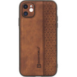 Bodycell Pattern Leather Backcover iPhone 11 Brown - (BY-00014)
