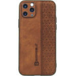 Bodycell Pattern Leather Backcover iPhone 11 Pro Max Brown - (BY-00026)