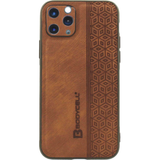 Bodycell Pattern Leather Backcover iPhone 11 Pro Max Brown - (BY-00026)