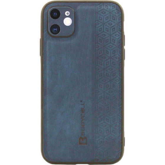 Bodycell Pattern Leather Backcover iPhone 12 Blue - (BY-00004)