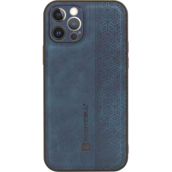 Bodycell Pattern Leather Backcover iPhone 12 Pro Blue - (BY-00005)