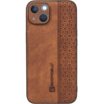 Bodycell Pattern Leather Backcover iPhone 13 Brown - (BY-00019)