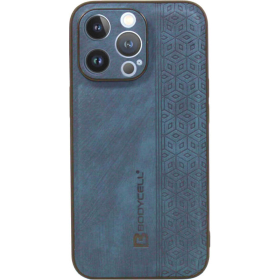 Bodycell Pattern Leather Backcover iPhone 13 Pro Max Blue - (BY-00009)