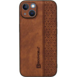 Bodycell Pattern Leather Backcover iPhone 14 Plus Brown - (BY-00023)