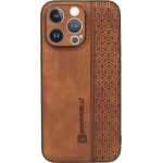 Bodycell Pattern Leather Backcover iPhone 14 Pro Brown - (BY-00024)