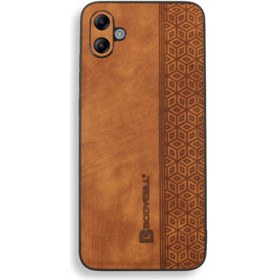 Bodycell Pattern Leather Backcover Samsung A04E Brown - (BY-00028)