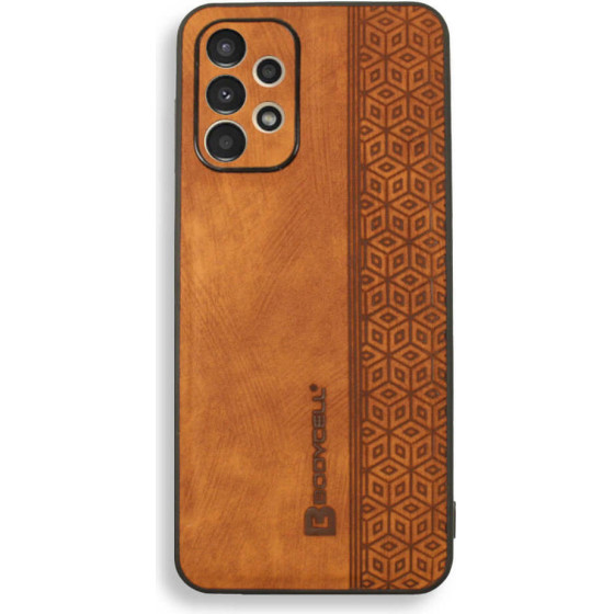 Bodycell Pattern Leather Backcover Samsung A13 4G Brown - (BY-00030)