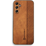 Bodycell Pattern Leather Backcover Samsung A14 Brown - (BY-00032)